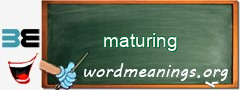WordMeaning blackboard for maturing